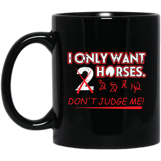 Don't Judge Me Horse Mugs