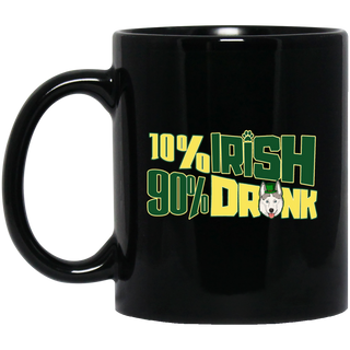 Nice Husky Mugs - 10% Irish 90% Drunk is a cool gift for friend
