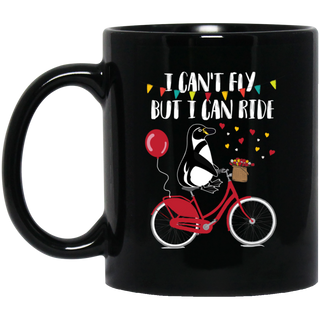 I Can't Fly But I Can Ride Bicycle Penguin Mugs