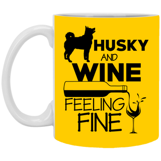 Husky & Wine Feeling Fine Mugs