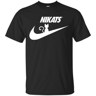 Nikats T Shirt Black Cat Tshirt for Kitten lover