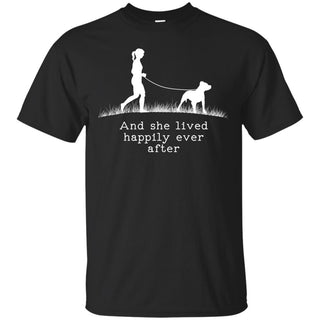 Pitbull And She Lived Happily Ever After Dog Tshirt For Bull lover