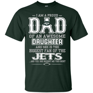 Proud Of Dad with Daughter New York Jets Tshirt For Fan