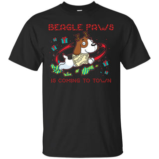 Black Beagle Paws is Coming to Town Christmas