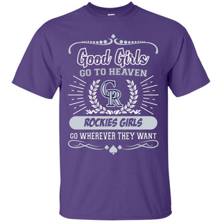 Good Girls Go To Heaven Colorado Rockies Girls Tshirt For Fans
