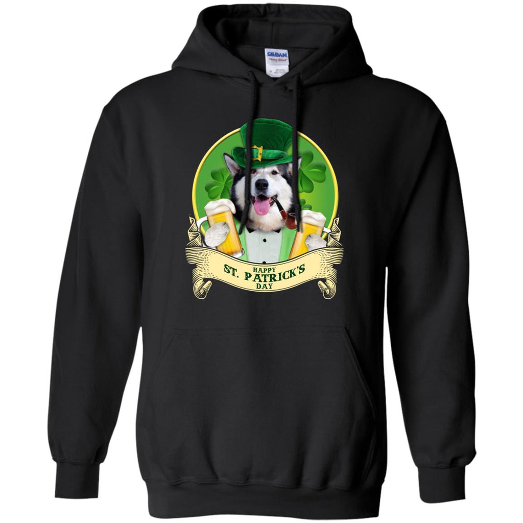 Funny Husky Tshirt Happy St Patrick's Day Siberian Dog Gift