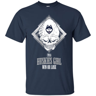 Connecticut Huskies Girl Win Or Lose Tee Shirt Gift