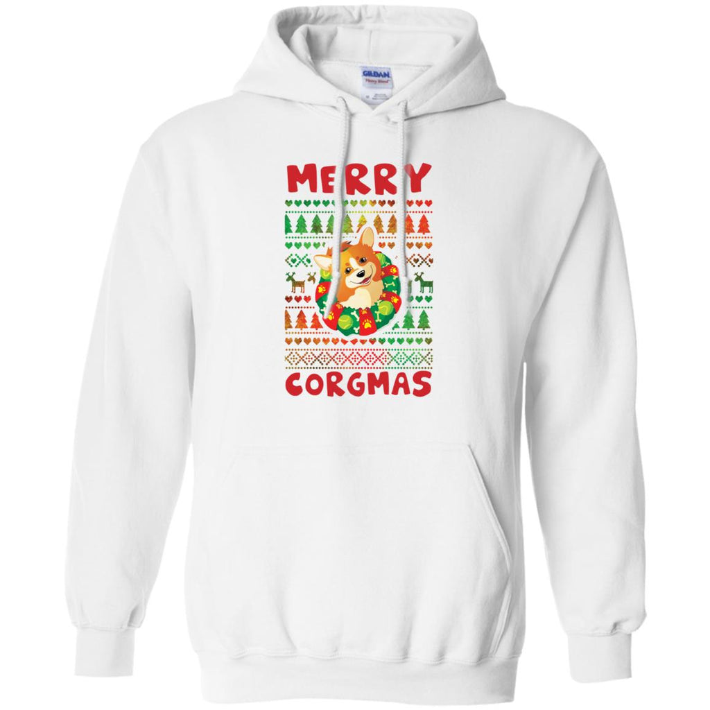 White Merry Corgmas Awesome Christmas Corgi TShirt For Lover