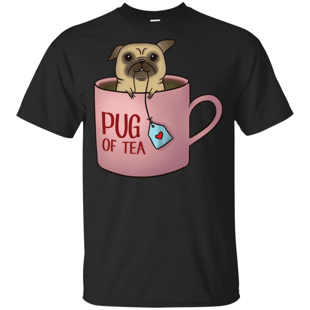Cute Pug Of Tea Pug Tshirt For Puppy Lover