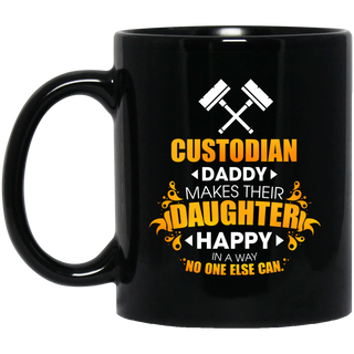 Custodian Daddy Makes Their Daughter Happy Mugs