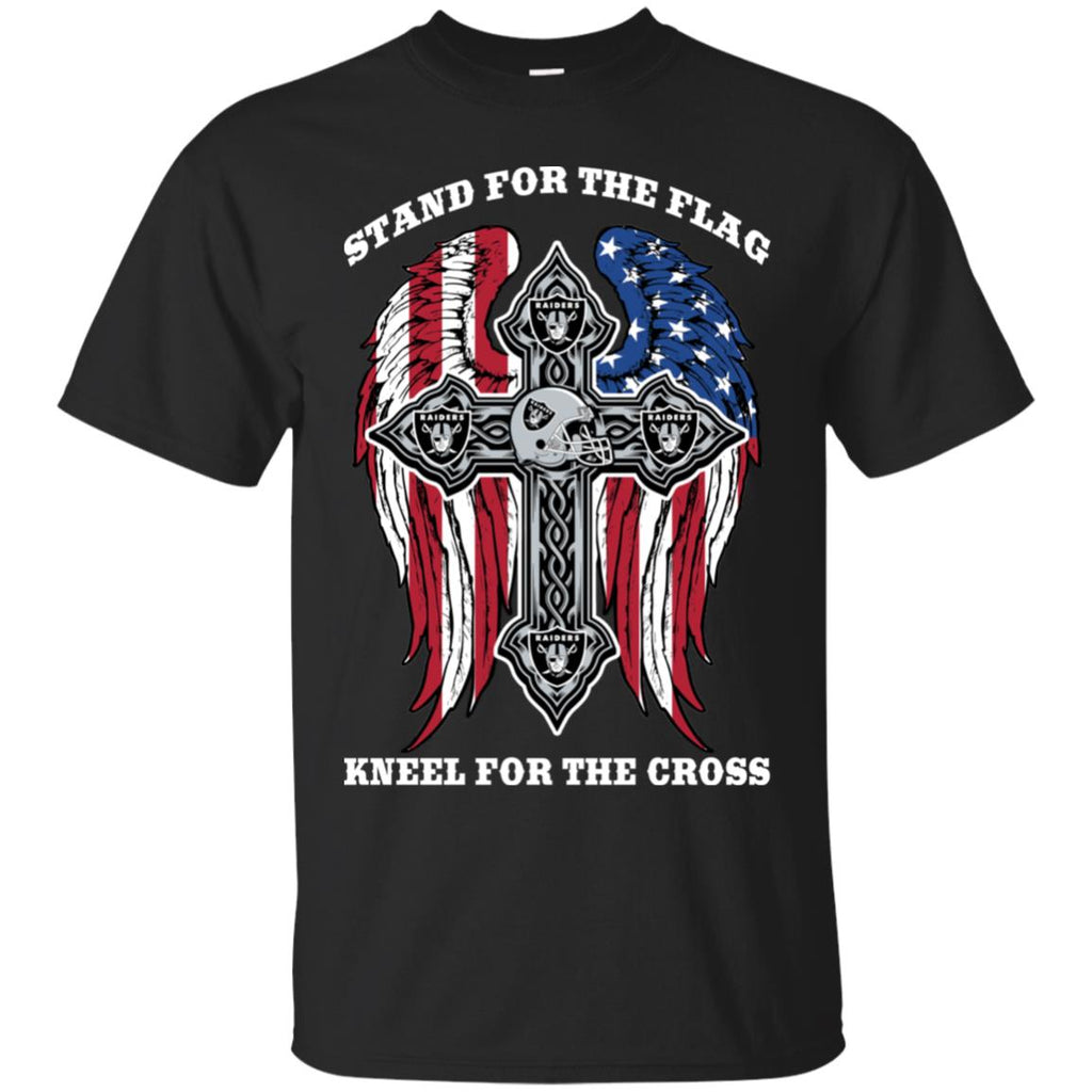 Stand For The Flag Kneel For The Cross Oakland Raiders Tshirt