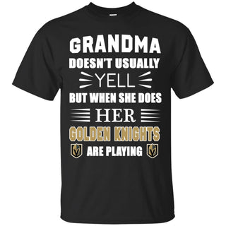 Cool Grandma Doesn't Usually Yell She Does Her Vegas Golden Knights T Shirts