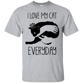 I Love My Cat Every Day Tee Shirt For Kitten Gift