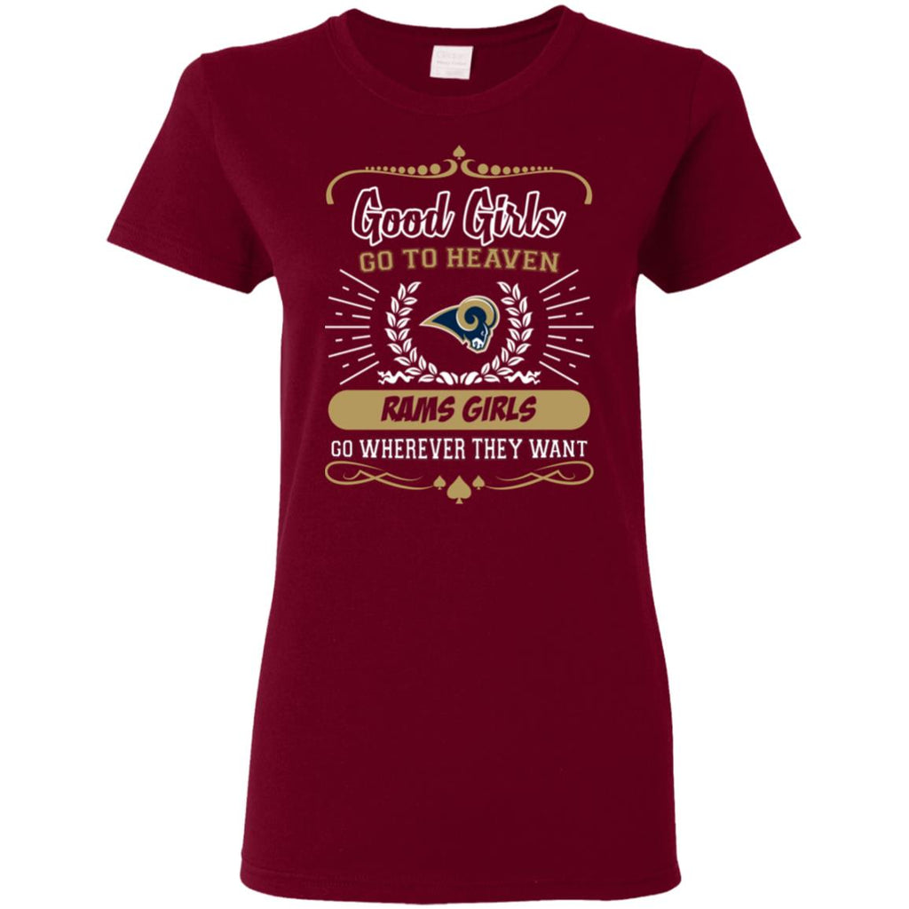 Good Girls Go To Heaven Los Angeles Rams Girls T Shirts