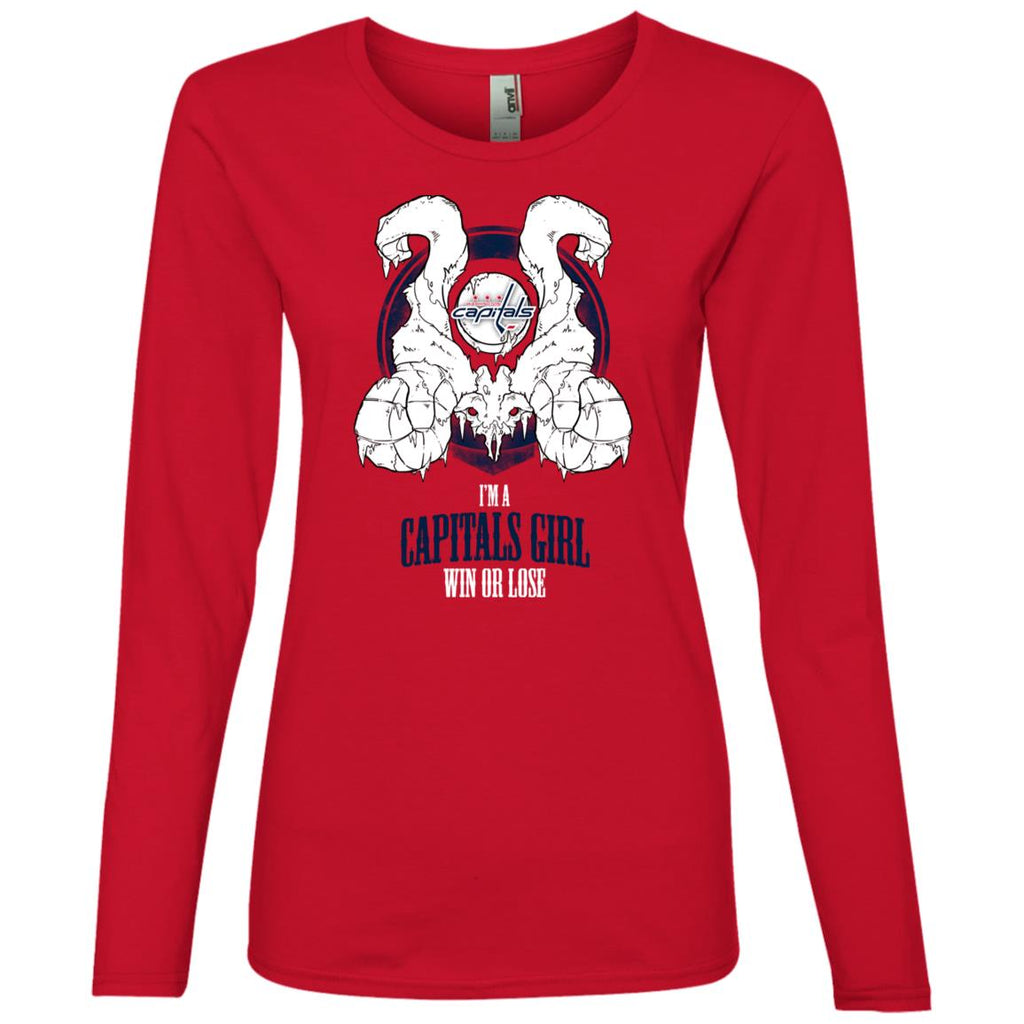 Washington Capitals Girl Win Or Lose Tee Shirt Halloween Gift