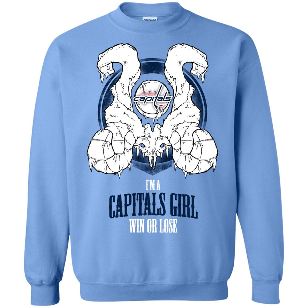 Washington Capitals Girl Win Or Lose Tee Shirt Halloween Gift