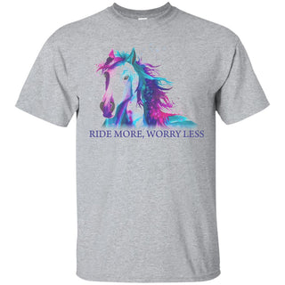 Ride More Worry Less Horse Tshirt For Equestrian Girl Tee Shirt