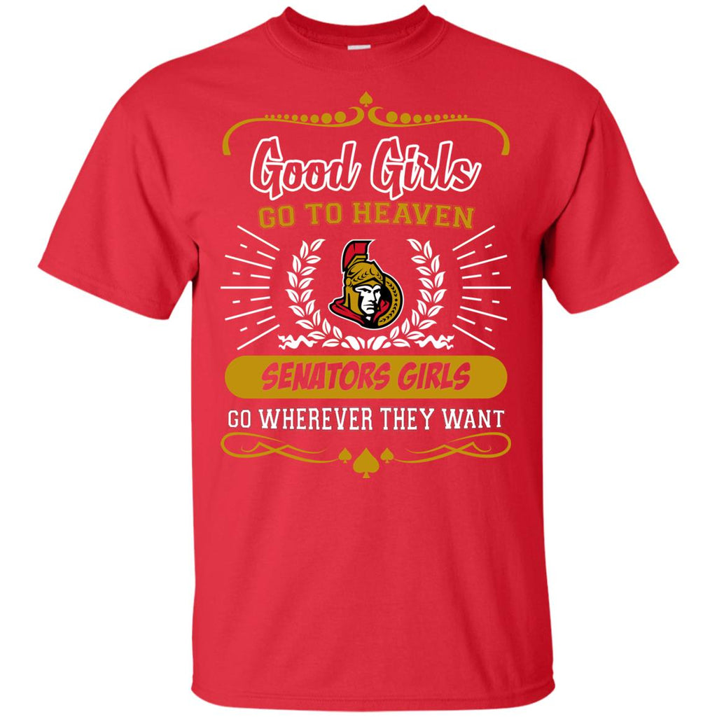 Good Girls Go To Heaven Ottawa Senators Girls Tshirt For Fans