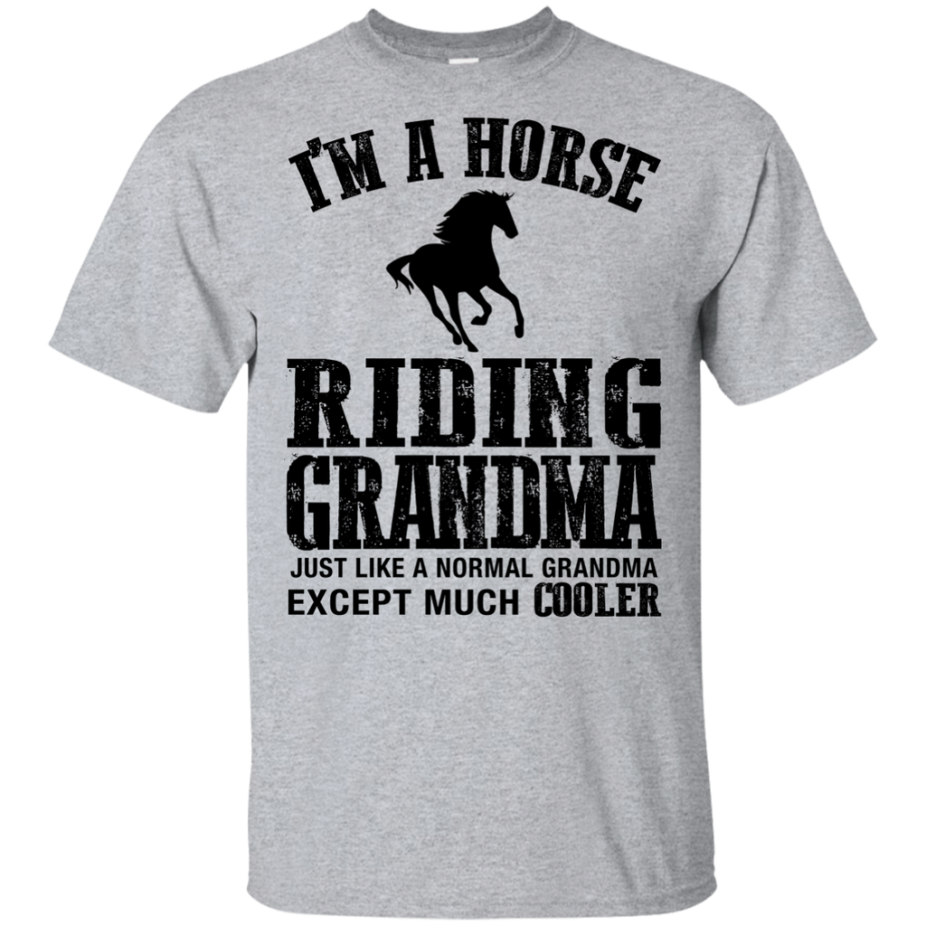 I'm A Horse Riding Grandma Black Horse Tshirt for equestrian lady gift