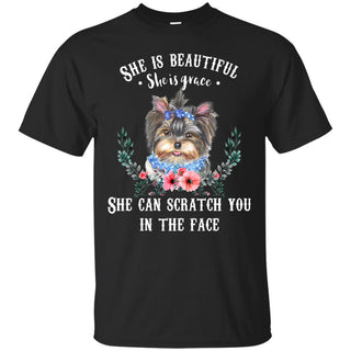 Funny Shih Tzu Dog Tshirt She can stab scratch you in the face is best gift