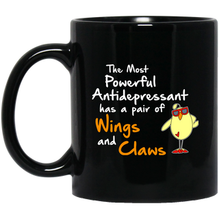 Nice Chicken Mugs - The Most Powerful Antidepressant, is cool gift