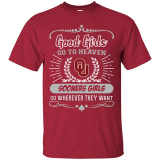 Good Girls Go To Heaven Oklahoma Sooners Girls Tshirt For Fans