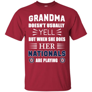 Cool Grandma Doesn't Usually Yell She Does Her Washington Nationals Tshirt