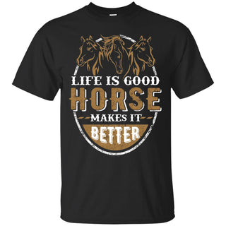 Life Is Good Horse Make It Better Equestrian Tee Shirt