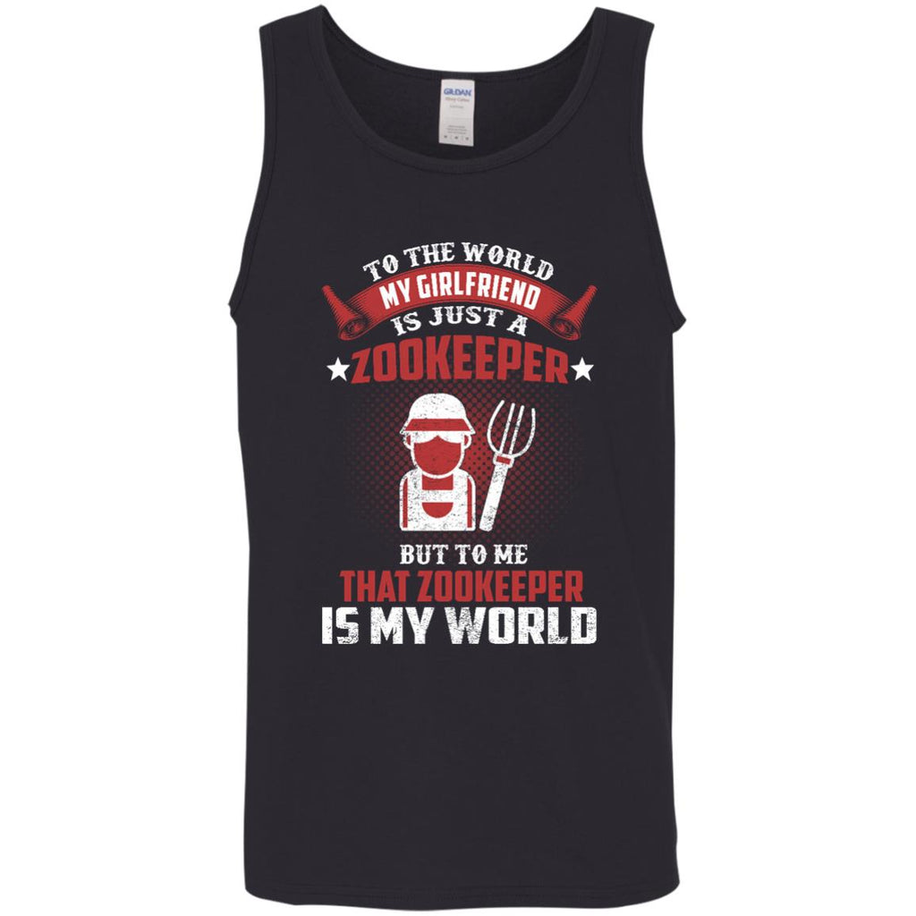 To The World My Girlfriend Is Just A Zookeeper Tee Shirt Gift