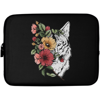 Half Flower Wolf Laptop Sleeves