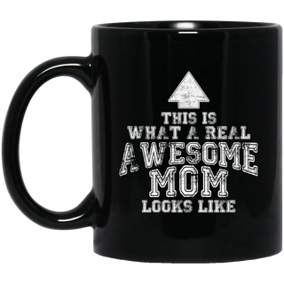 Nice Mom Black Mugs - This Is What A Real Awesome Mom Looks Like