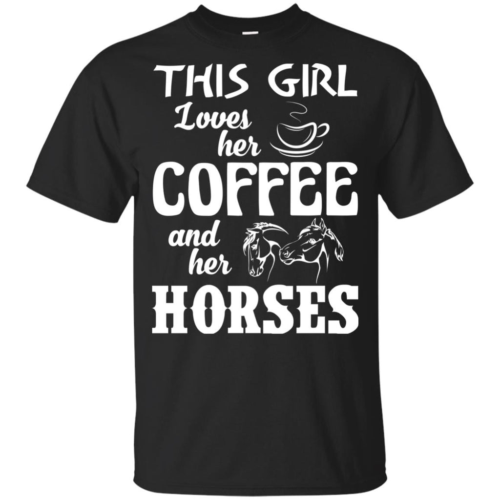 This Girl Love Her Coffee And Her Horse Tshirt For Equestrian Lover
