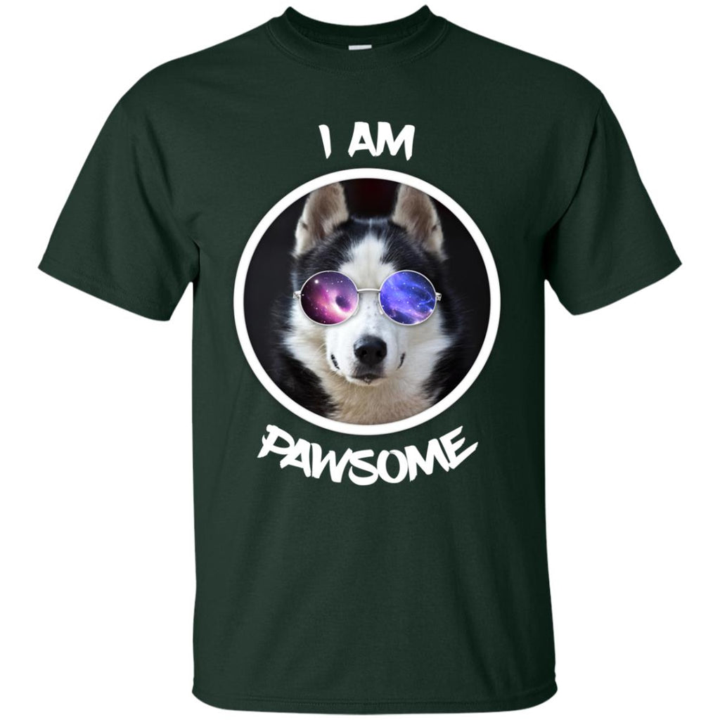 Nice Husky Tshirt I Am Pawsome Husky is cool siberian dog gift