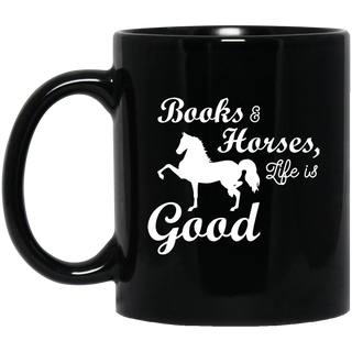 Book And Horses - Life Is Good Horse Mugs