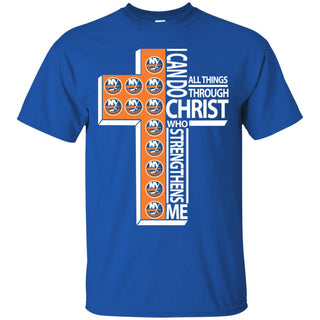 Gorgeous I Can Do All Things Through Christ New York Islanders T Shirts