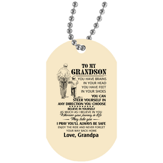 Grandpa Grandson - Believe In Yourself Dog Tags V1
