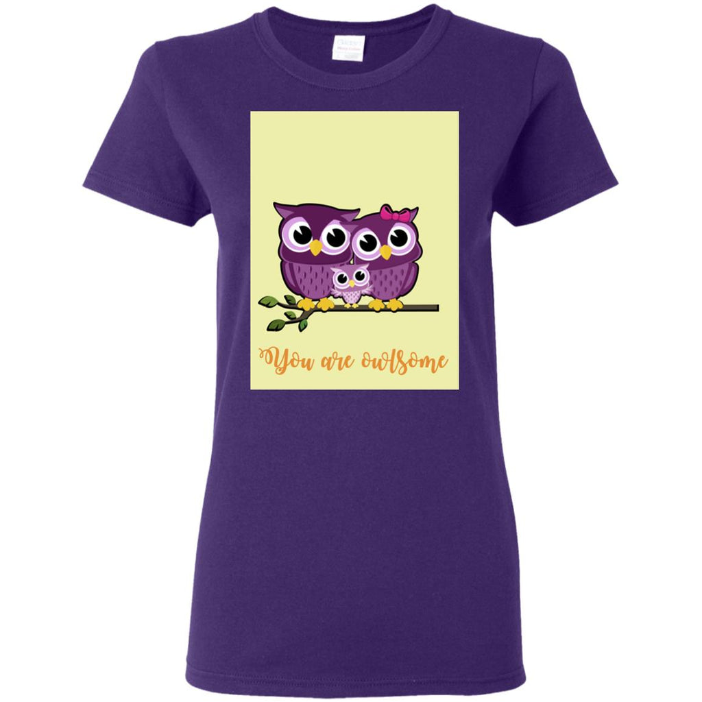 Yellow You Are Owlsome Cute Owl Tshirt For Lover