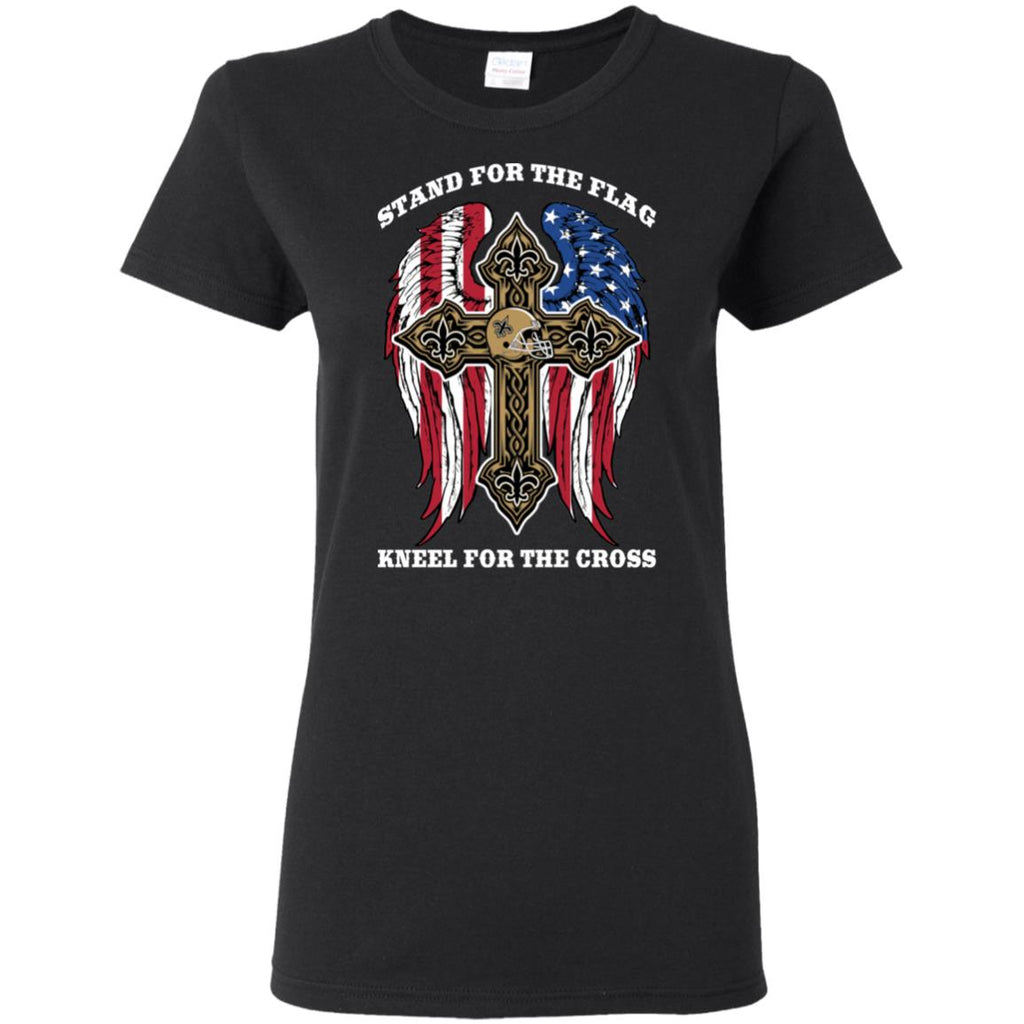 Stand For The Flag Kneel For The Cross New Orleans Saints Tshirt