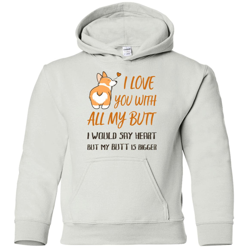 I Love You With All My Butt Tee Shirt In Funny Pembroke Corgi Tshirt