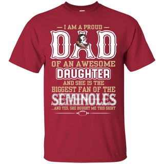 Proud Of Dad with Daughter Florida State Seminoles Tshirt For Fan