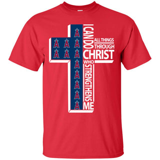 Gorgeous I Can Do All Things Through Christ Los Angeles Angels Tshirt