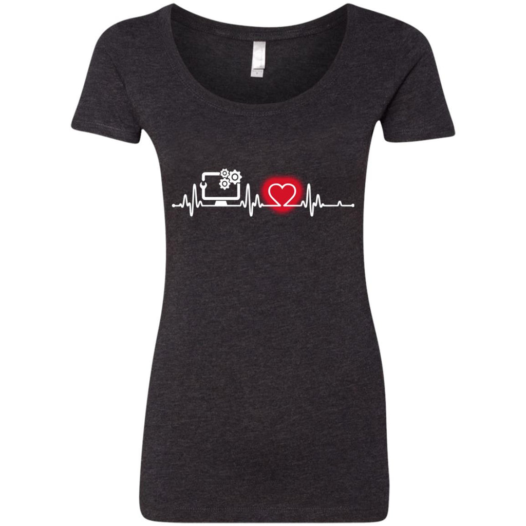 Heart Beat Red Computer Support Specialist Tshirt For Lover