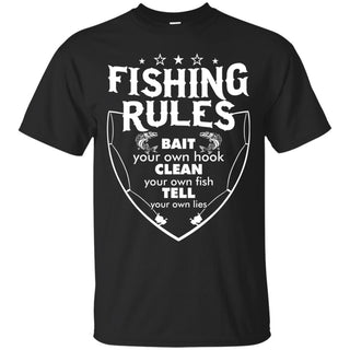 Fishing Rule Bait Clean Tell Tee Shirt for Fisher Lovers