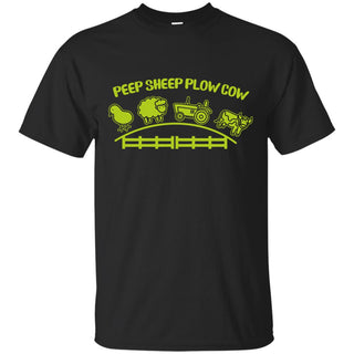 Funny Village In Green Hometown - Peep Sheep Plow Cow Hobbies T Shirts