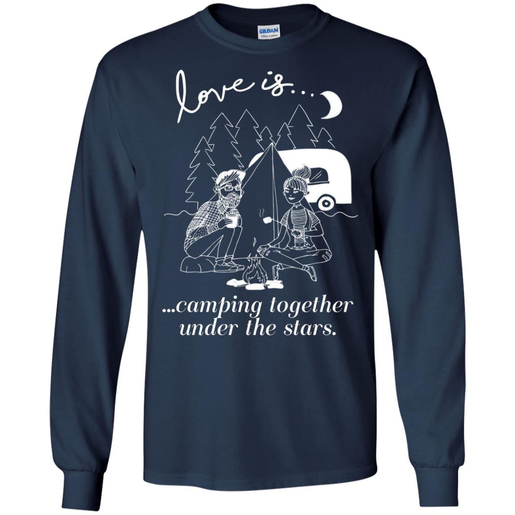 Love Is Camping Together Under The Stars Camper Tshirt For Lover