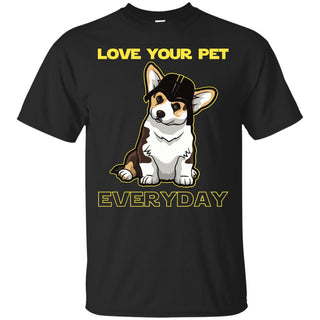 National Love Your Pet Star War Style Corgi Tshirt For Pembroke Dog Gift