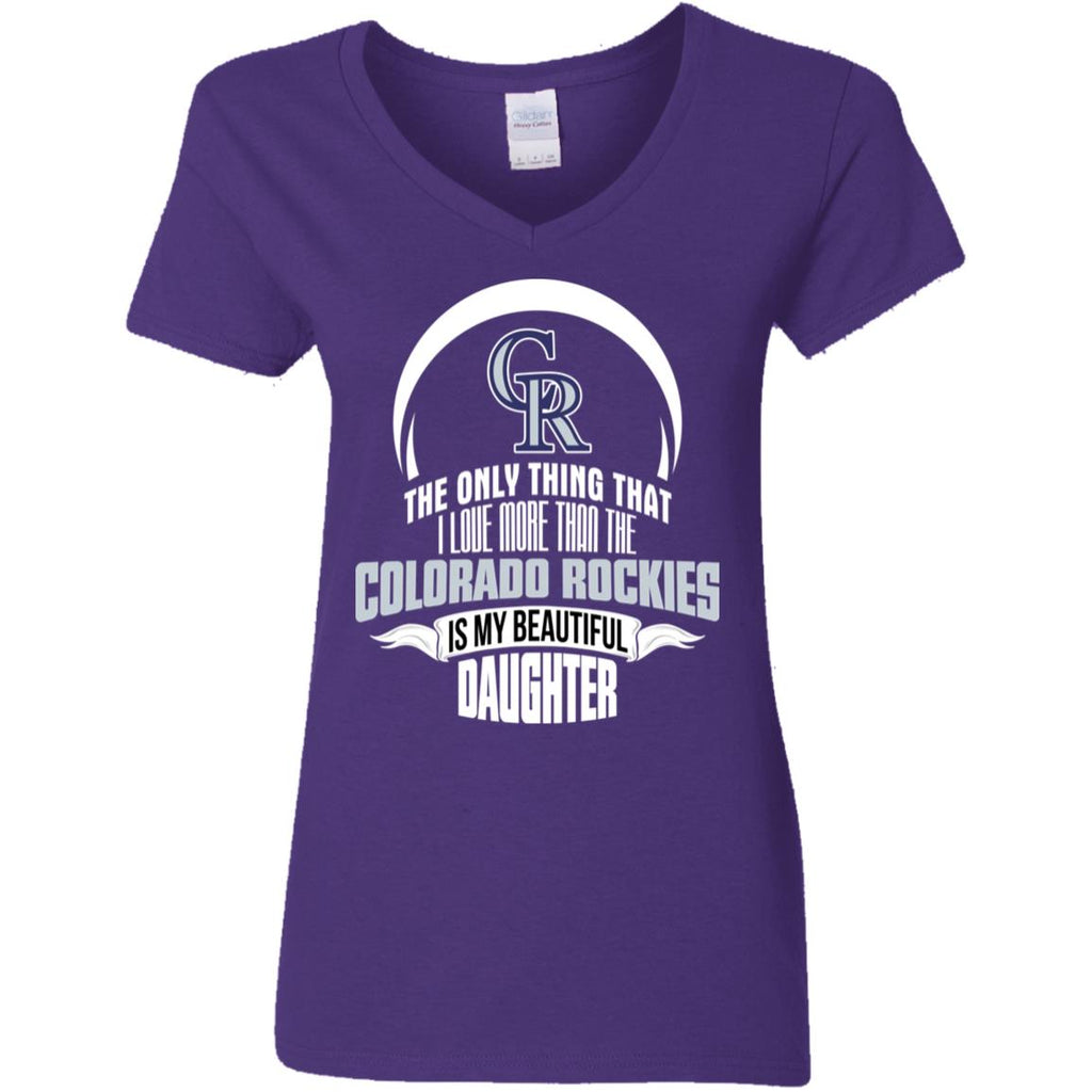 The Only Thing Dad Loves His Daughter Fan Colorado Rockies Tshirt