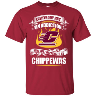 Everybody Has An Addiction Mine Just Happens To Be Central Michigan Chippewas Tshirt