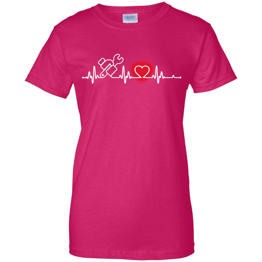 Heart Beat Red Foreman Tshirt For Lover