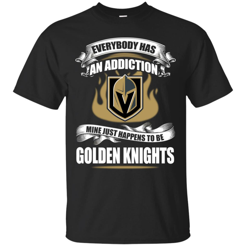 Has An Addiction Mine Just Happens To Be Vegas Golden Knights Tshirt
